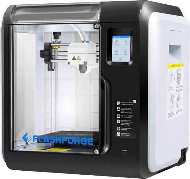 FlashForge Adventurer 3 V2 3D Printer, 21x17x19in, Black/White