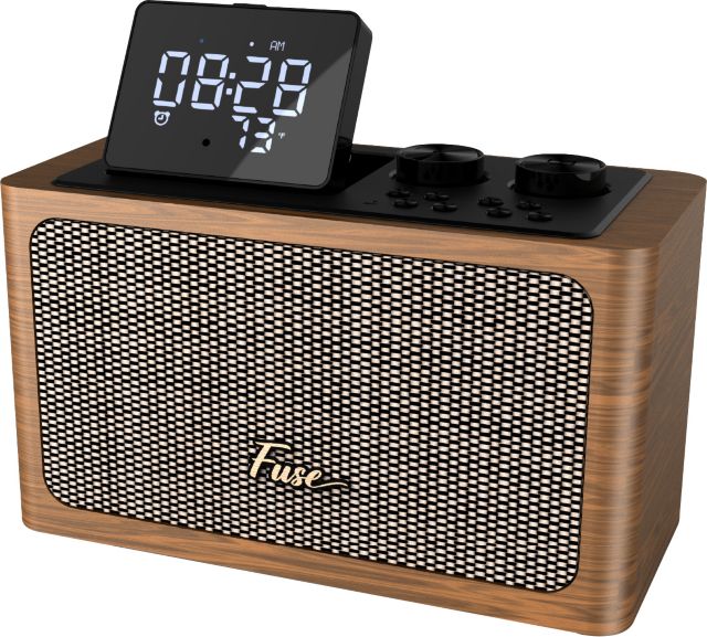 Fuse Audio ZIDE Bluetooth Speaker with AM/FM Radio 5x6x9in, Light Brown