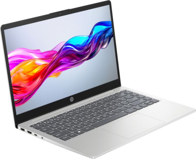HP BUNDLE: 14'' R3-7320U 4G 256G Radeon W11H Laptop in Natural Silver, HP 240 Bluetooth Mouse in Black, and Backpack for 15.6'' in Forged Iron