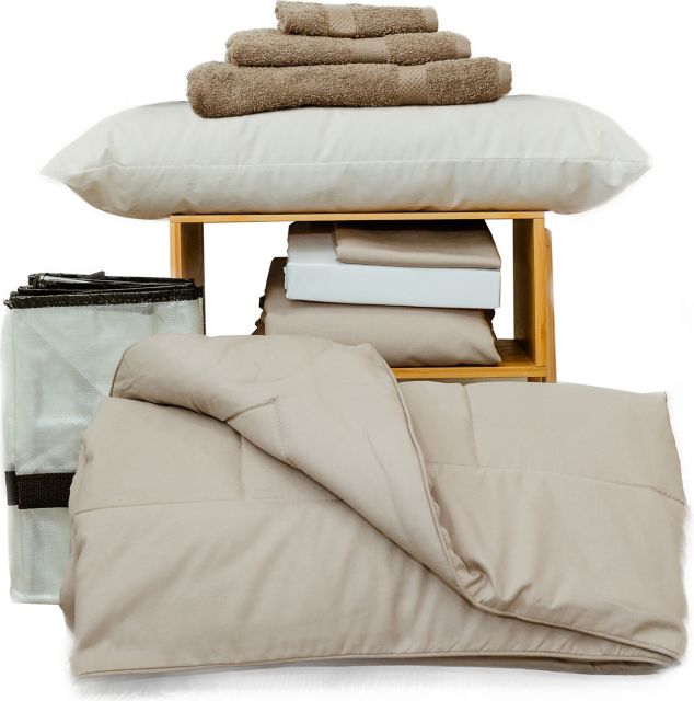 Essential 12 Piece Bedding Bundle in Taupe, Twin XL, IN-STORE PICKUP ON FALL MOVE-IN DAY