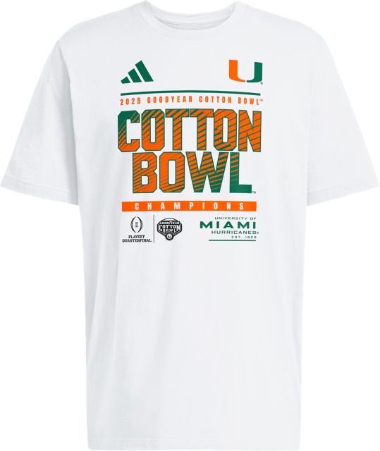 Miami Hurricanes Football 2025 College Football Playoffs Cotton Bowl Champions Short Sleeve T-Shirt