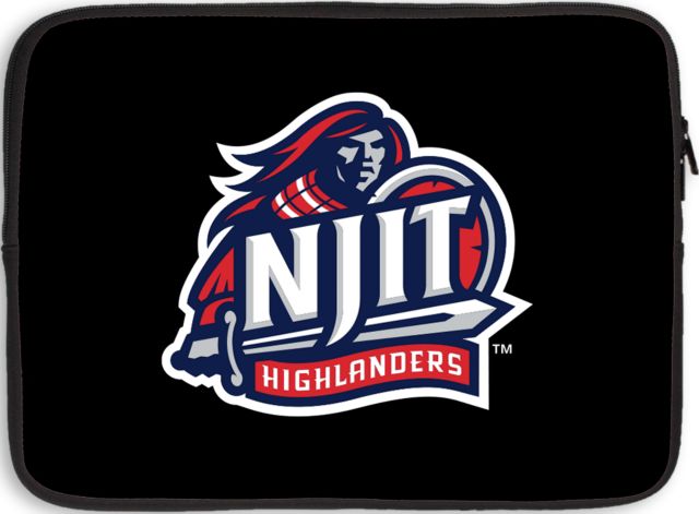 NJIT 15 inch Neoprene Laptop Sleeve NJIT Highlanders Mascot Mark - ONLINE ONLY