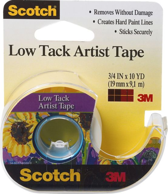 TAPE LOW TACK ARTIST 3/4''X10 YARDS