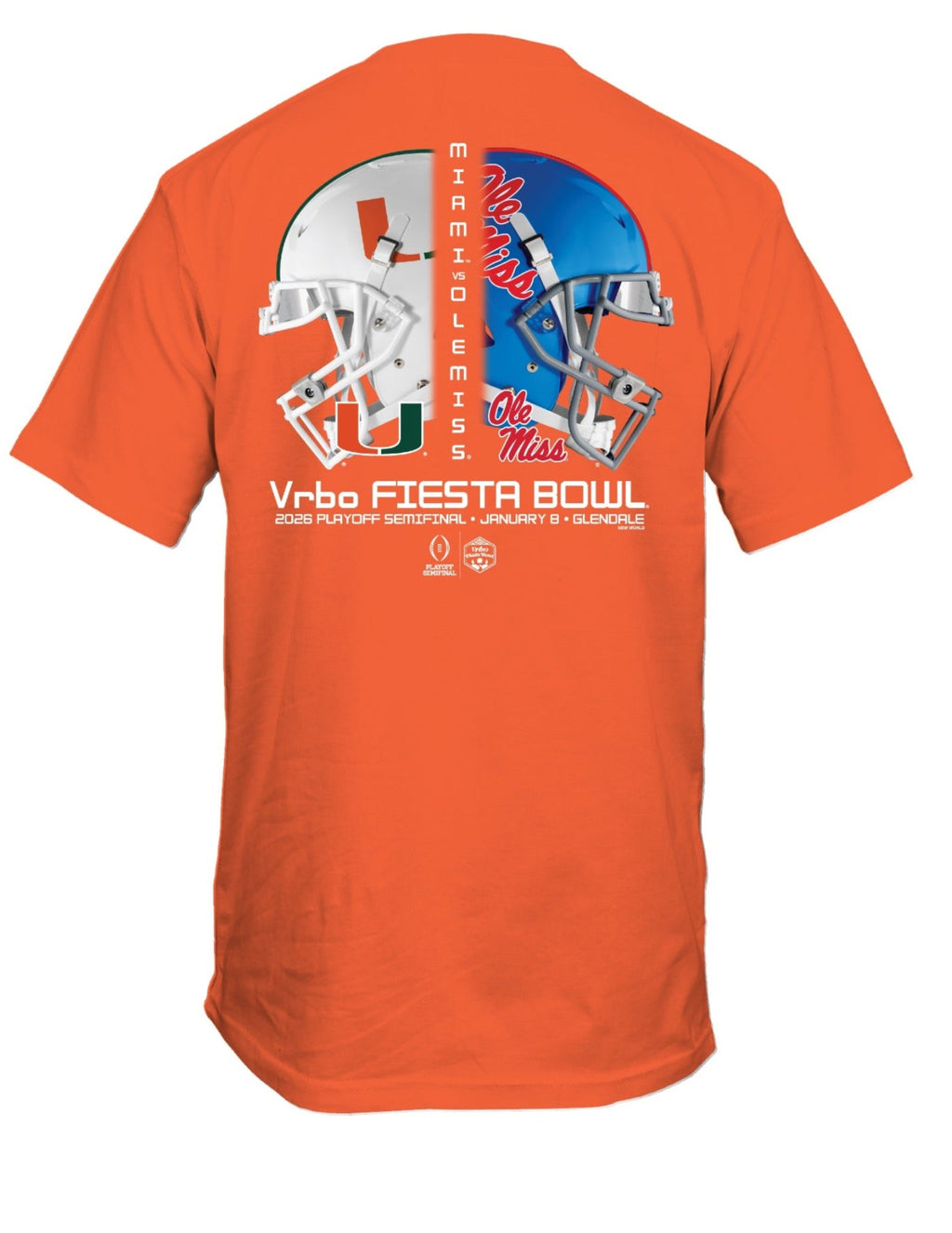 Miami Hurricanes Football 2026 Fiesta Bowl Bound Short Sleeve T-Shirt