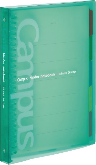 Kokuyo Binder Notebook Campus 26 Rings Green B5