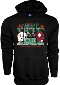 Miami Hurricanes Football 2026 National Championship Game Hooded Sweatshirt