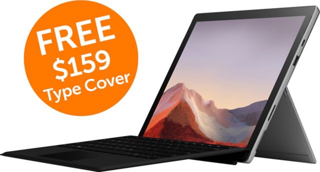 Microsoft Surface Pro 7 Bundle  i5/8/128GB, with Black Type Cover