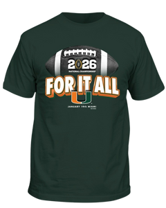 Miami Hurricanes Football 2026 National Championship Game Short Sleeve T-Shirt
